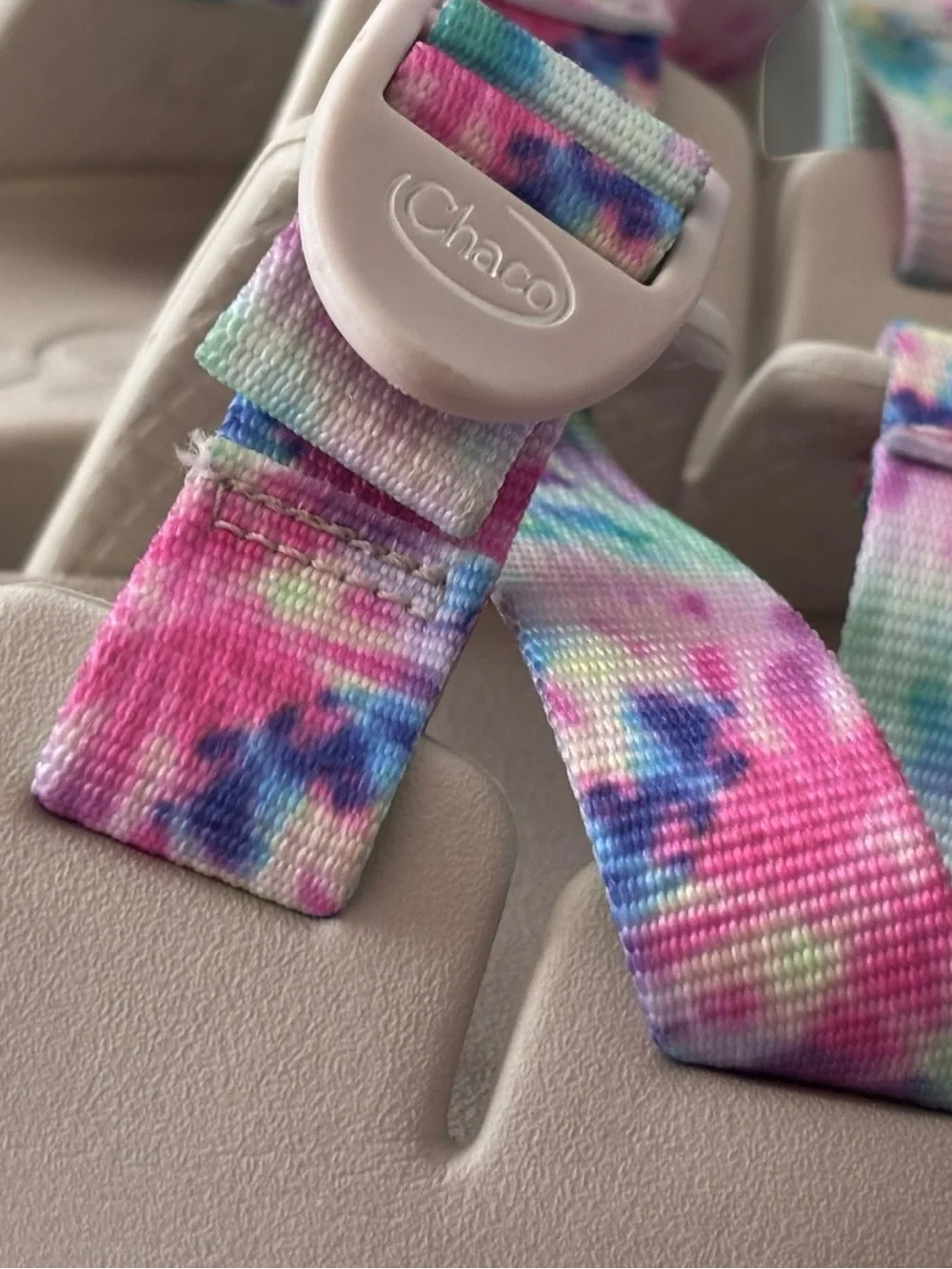 Chaco Chillos Kids Size 2 Light Tie Dye Adjustable Recovery Slide Sandals